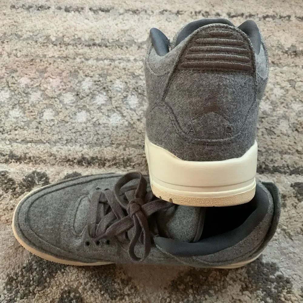 Jordan 3 Retro Wool Dark Gray Sail 9